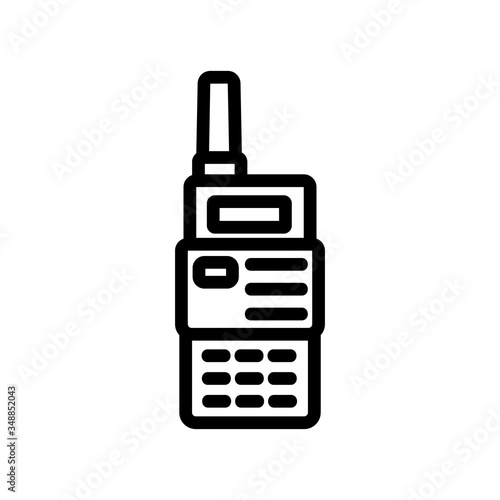 professional equipment walkie-talkie icon vector. professional equipment walkie-talkie sign. isolated contour symbol illustration