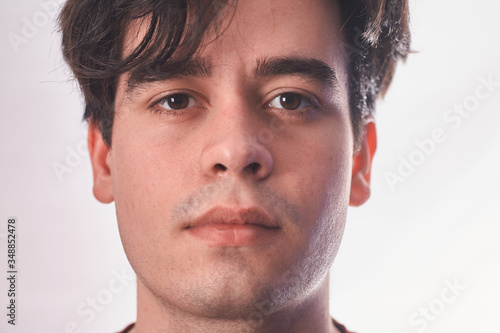 Close-up Of Honest Man Isolated On White Background