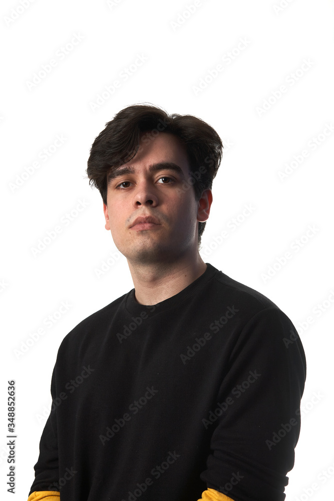 Portrait of Young Man on White Background. Portrait of Young Man on White Background.