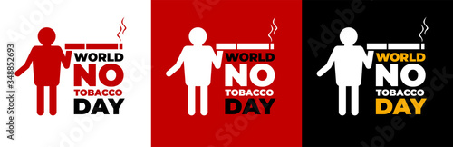 Vector illustration,poster or banner for world no tobacco day.stop tobacco