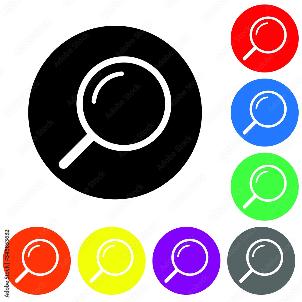 Loupe vector icon, magnifying illustration sign, focus symbol, zoom logo. Loupe vector icon, magnifying illustration sign, focus symbol, zoom logo.