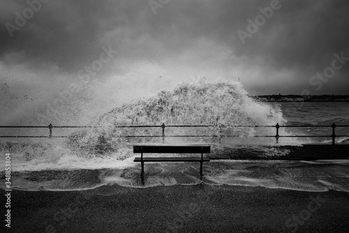 Storm Ciara in New Brighton, UK