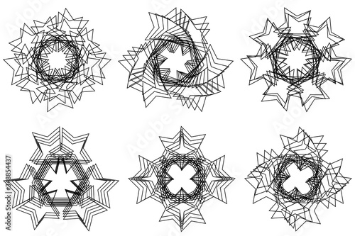 Foto Set of vector geometric shapes, lines for your design