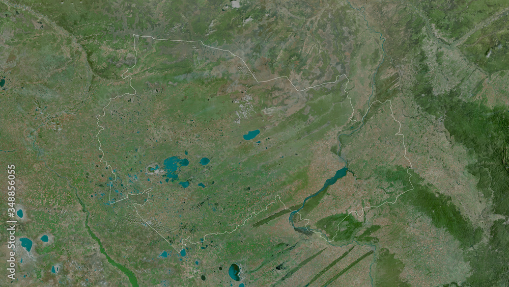 Novosibirsk, Russia - outlined. Satellite Novosibirsk, Russia - outlined. Satellite