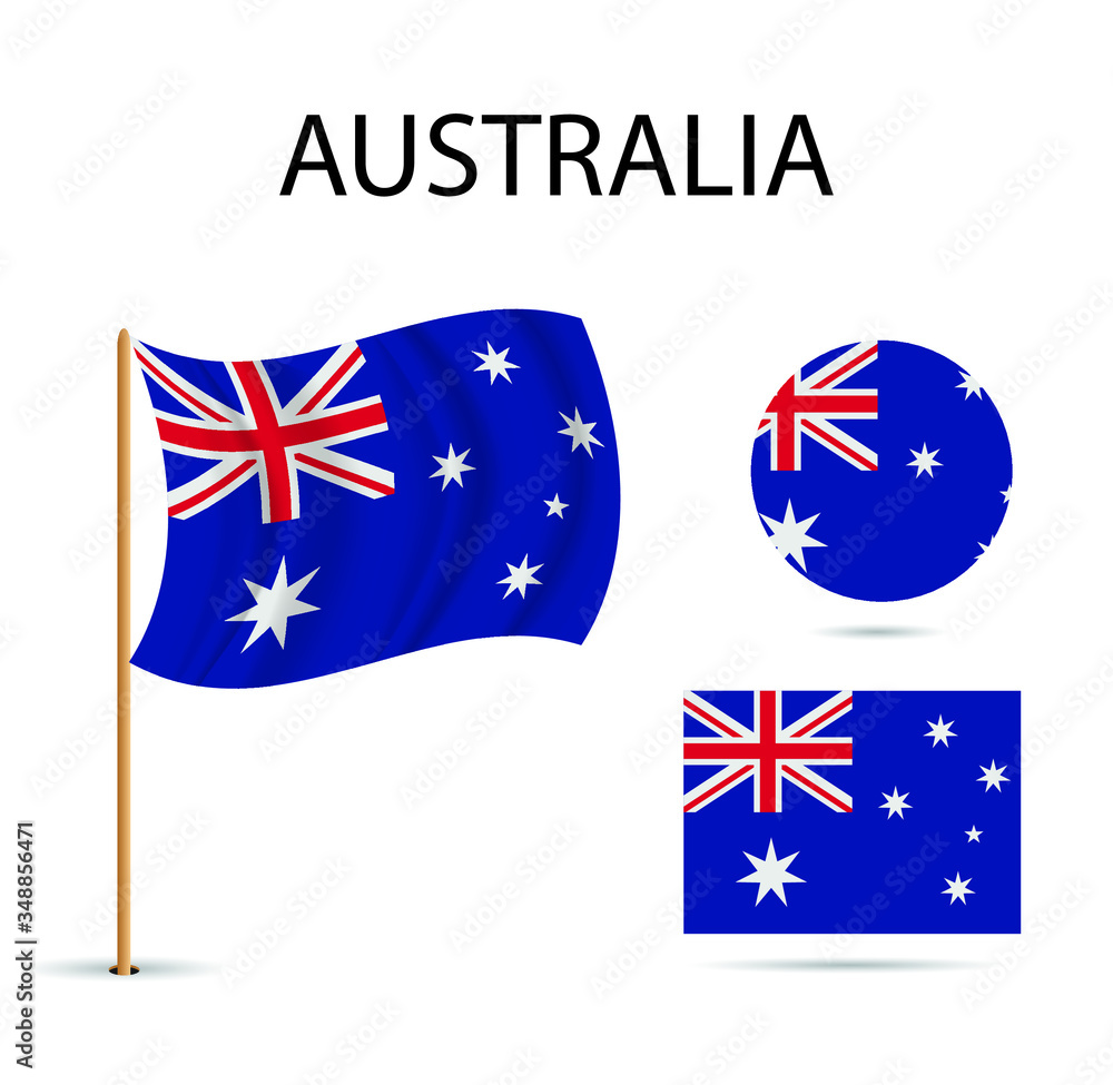 Vector - Flag of Australia. Vector illustration.