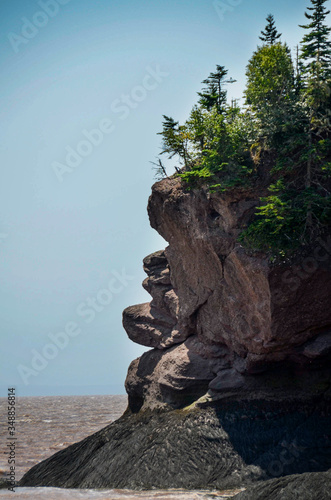 Rock face at Hopewell Rocks Nature Park, New Brunswick, Canada - Canadian Travel Destination - Canadian Landscape