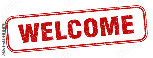welcome stamp. welcome square grunge sign. label