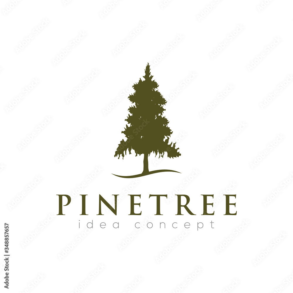 Pines Tree Logo Design Template