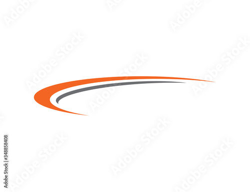 Abstract Swoosh Logo Design Template
