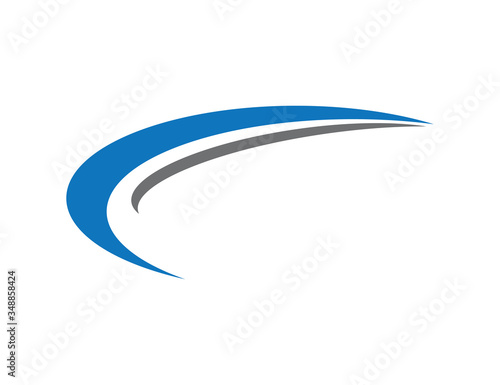 Abstract Swoosh Logo Design Template