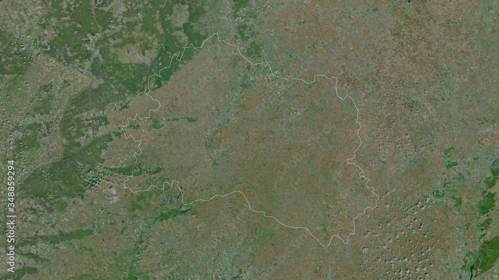 Orel, Russia - outlined. Satellite