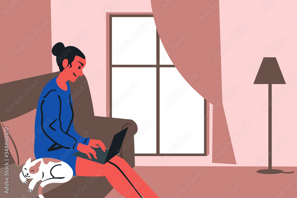 Freelance, home, business, education concept Freelance, home, business, education concept