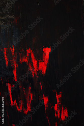 painted black red wall testur structure background