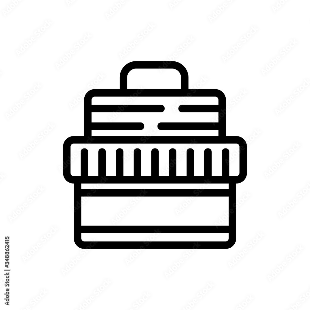 shoe polish in jar icon vector. shoe polish in jar sign. isolated contour symbol illustration shoe polish in jar icon vector. shoe polish in jar sign. isolated contour symbol illustration