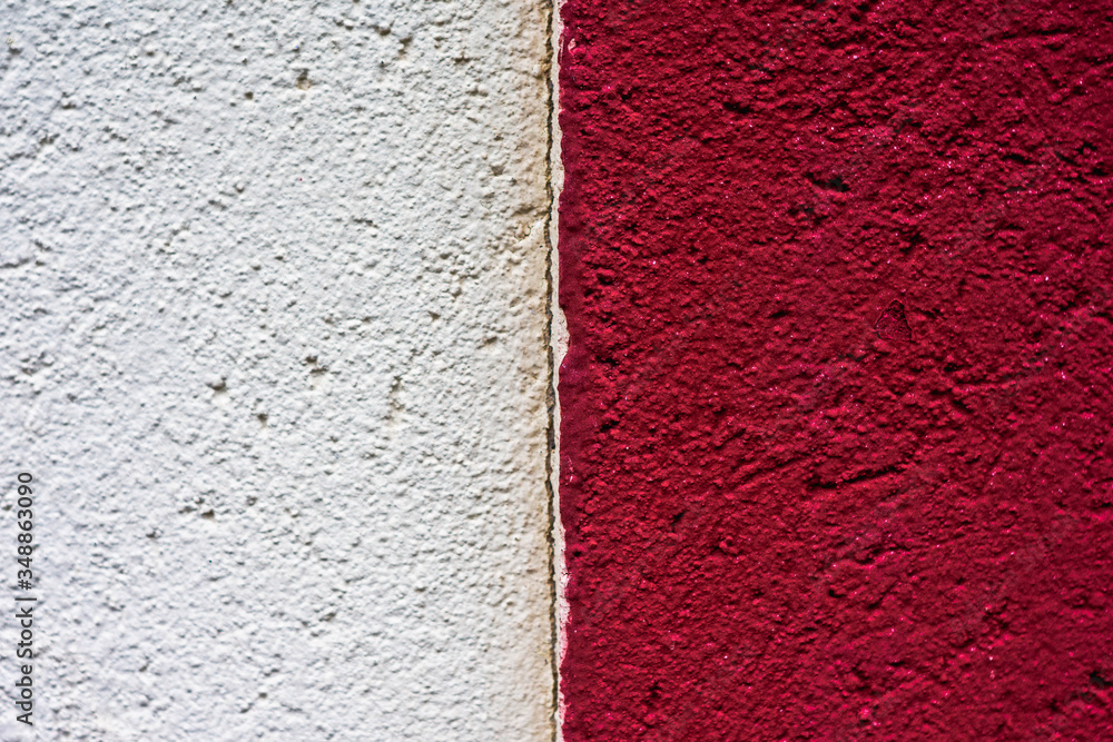 Fototapeta premium Red and white wall background
