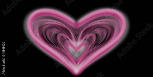 abstract pink valentine heart background