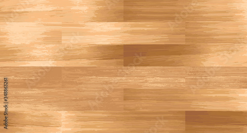 Realistic Wood textured seamless pattern. Wooden board, natural brown color floor or wall repeat texture. Vector illustration template for design, flat interiour, print, paper, decor, photo background