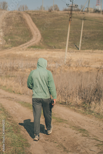 man walking in the countryside © Arseniy