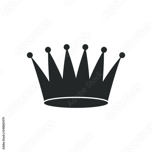 Crown graphic icon. Corona sign isolated on white background. Royal symbol. Vector illustration