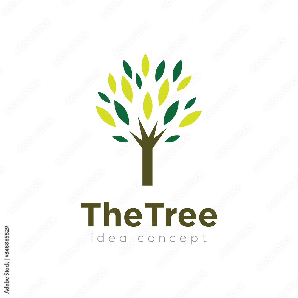 Obraz premium Creative Tree Logo Design Template