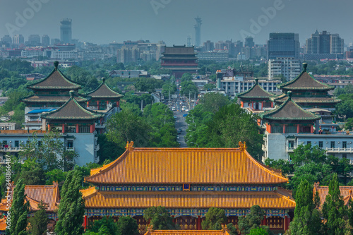 Central part of Beijing with ancient buildings