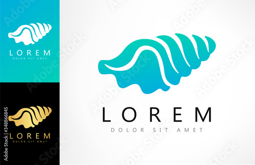 Shell Logo. Mollusk vector. Design vector illustration.