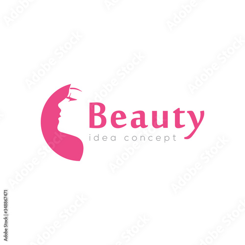 Beauty women concept logo design template