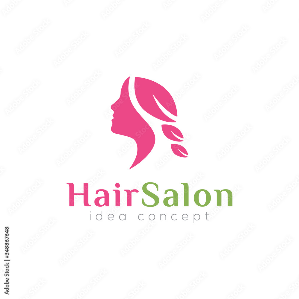 Beauty women concept logo design template
