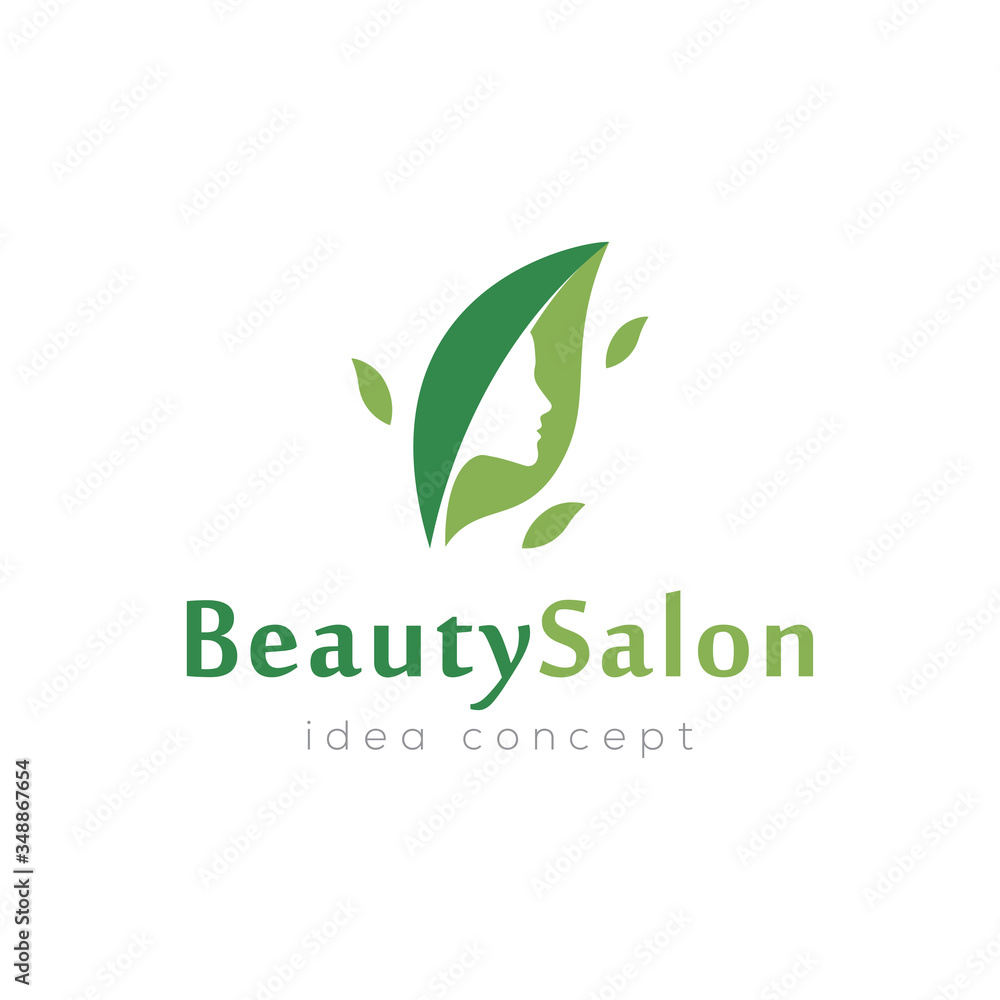 Beauty women concept logo design template