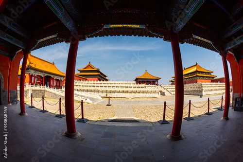 The architecture of the Forbidden City in Beijing