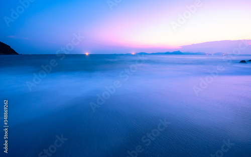 The blues landscape of Dalu Harbor, Dapeng Peninsula, Shenzhen, China © hu
