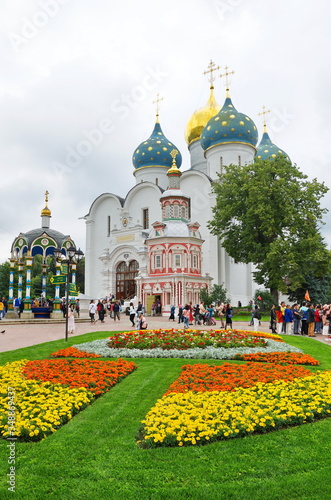 Sergiev Posad, Russia - July 24, 2019:  Holy Trinity St. Sergius Lavra on a summer day. Golden ring of Russia photo