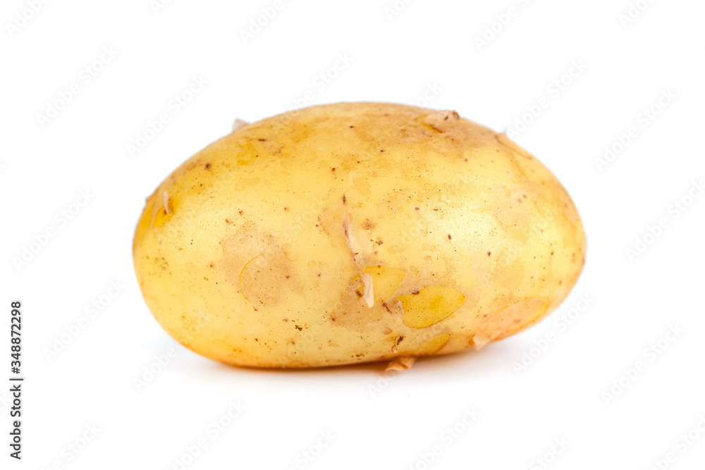 Young Fresh potatoes isolated on a white background Young Fresh potatoes isolated on a white background