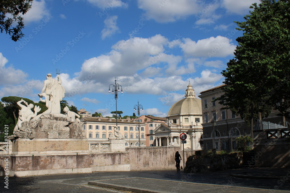 Fototapeta premium Piazza del Popolo rome city center italy 