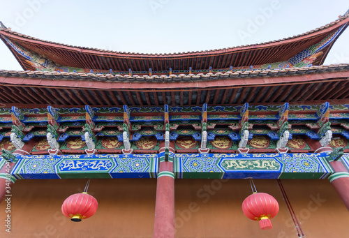 Chinese style building eaves and Diaolianghuadong photo