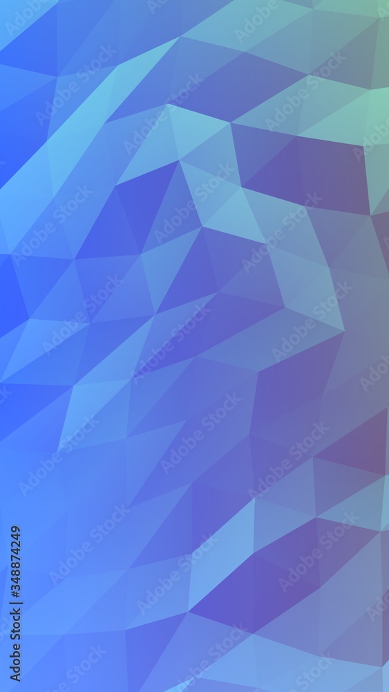 Obraz premium Abstract triangle geometrical blue background. Geometric origami style with gradient. 3D illustration