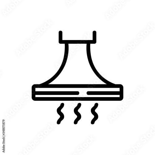 fume hood in kitchen icon vector. fume hood in kitchen sign. isolated contour symbol illustration