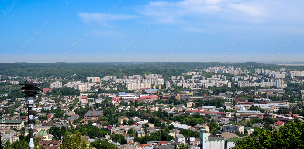 Lviv against the sky, the city