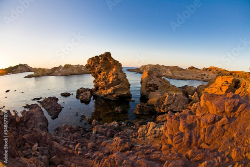 rocks on the shore of the mediterranean sea