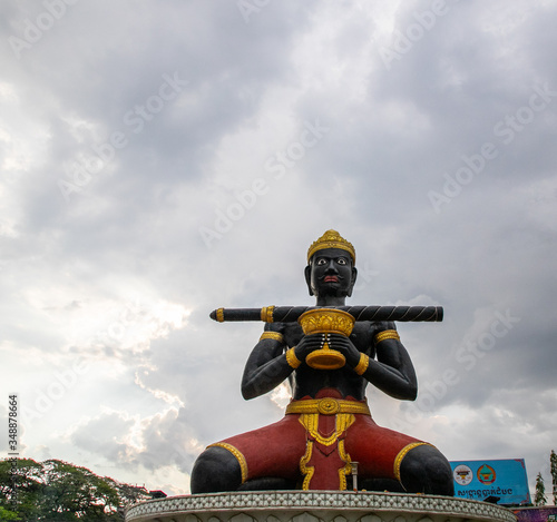 Ta Dumbong Statue (Lok Ta Dombong Khieu Nhung) in the city center of Battambang, Cambodia
