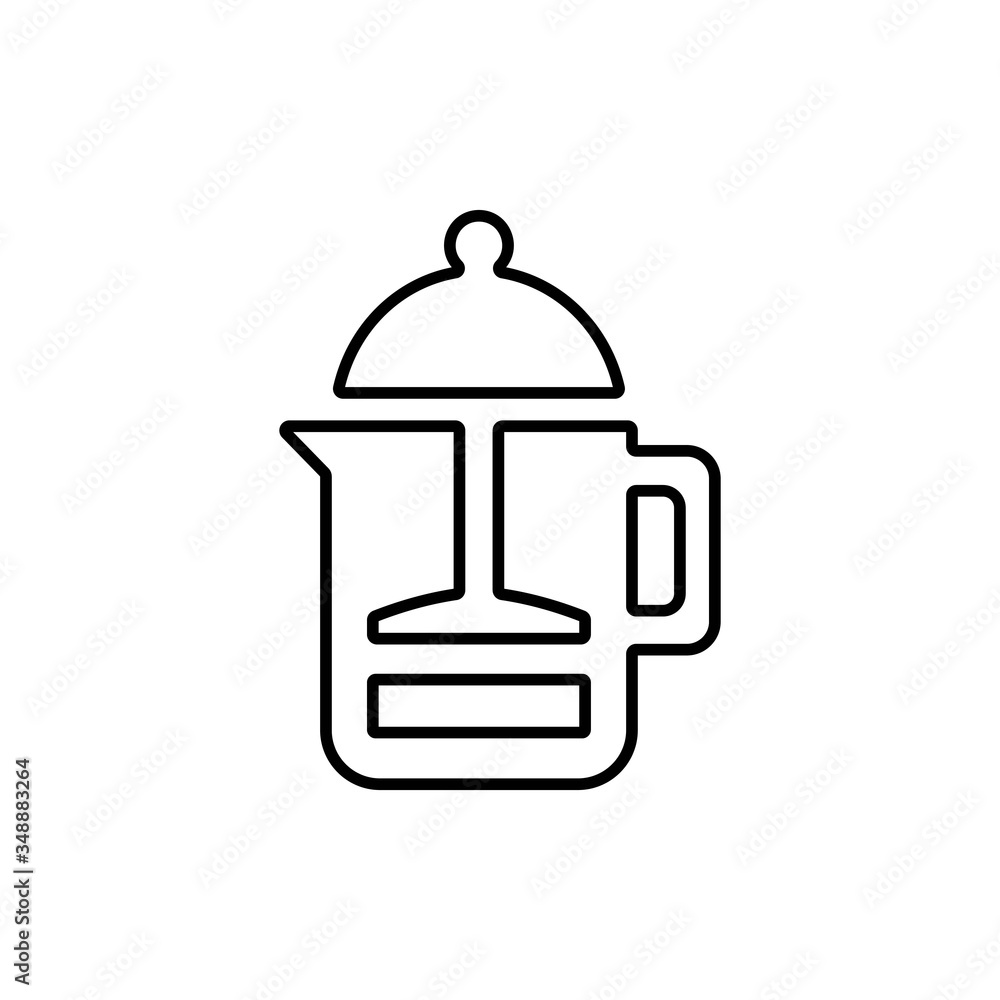 Teapot icon in flat style. Tea kettle symbol. Kitchen utensil. Teapot icon in flat style. Tea kettle symbol. Kitchen utensil.