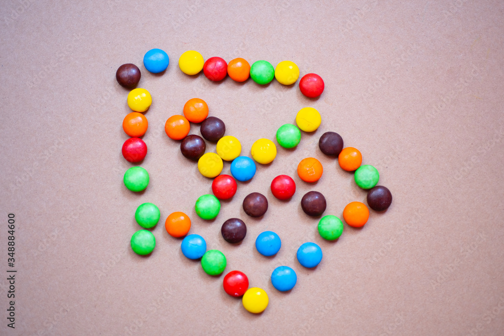 colourful of pill in stay at home concept. colourful of pill in stay at home concept.