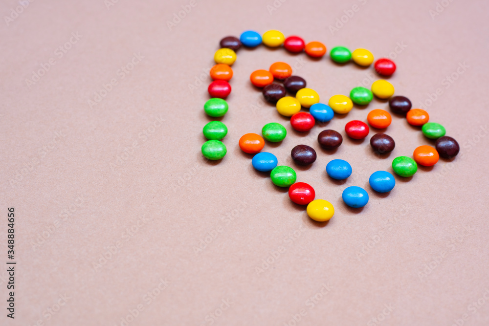 colourful of pill in stay at home concept. colourful of pill in stay at home concept.