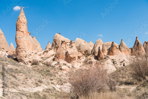 Many different rock formations and small fairy chimneys at Devrent Valley in Goreme, Cappadocia,Turkey.