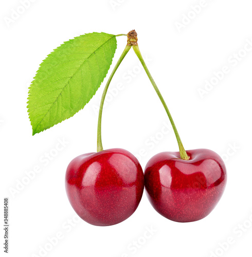 Cherries (merries) on white background