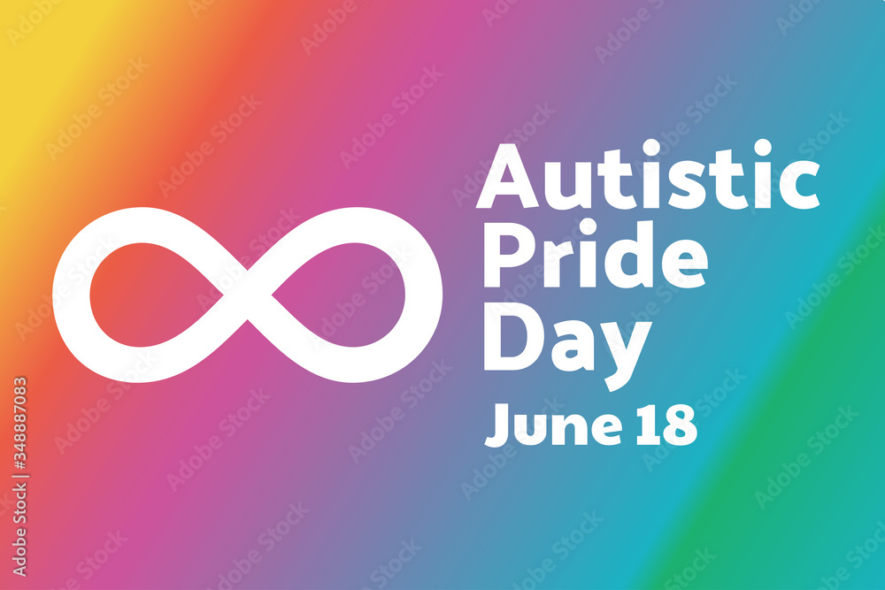 Autistic Pride Day. June 18. Holiday concept. Template for background, banner, card, poster with text inscription. Vector EPS10 illustration. Autistic Pride Day. June 18. Holiday concept. Template for background, banner, card, poster with text inscription. Vector EPS10 illustration.