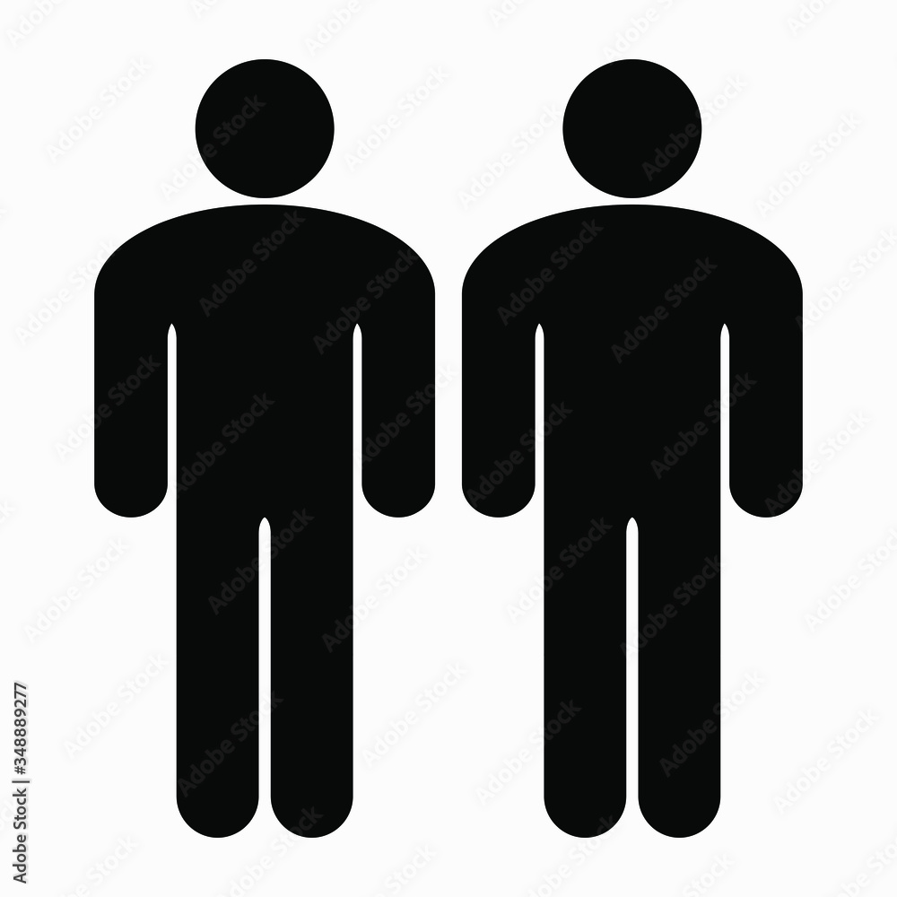 People group icon. 2 people. Meeting of workers. Conference. Crowd. Vector icon. People group icon. 2 people. Meeting of workers. Conference. Crowd. Vector icon.