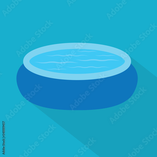 portable swimming pool icon- vector illustration