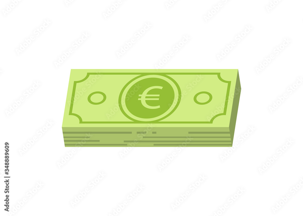 Bunch of euro bills - simple flat clip art Bunch of euro bills - simple flat clip art