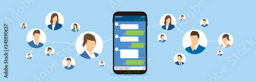 Social networking service global Vector